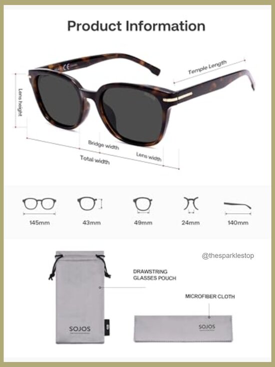 Retro Square Polarized Sunglasses UV400 Protection Light Weight Frame main image 6